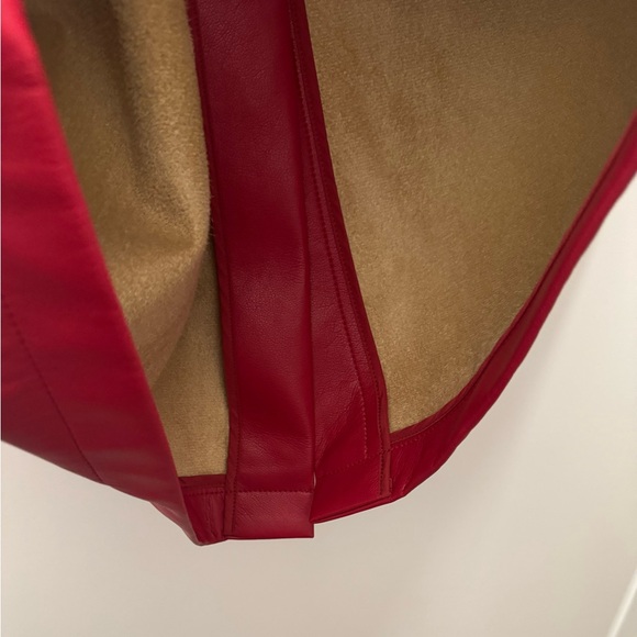 Persona by Marina Rinaldi Dark Red Technical Fabric Skirt Elastic Waist Size 18 - Picture 9 of 11